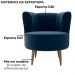 Poltrona Decorativa Pes Palito Savana Veludo Azul Milani Store
