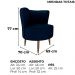 Poltrona Decorativa Pes Palito Savana Veludo Light Azul Milani Store