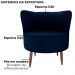 Poltrona Decorativa Pes Palito Savana Veludo Light Azul Milani Store