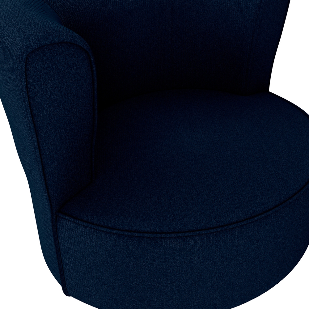 Poltrona Decorativa Pes Palito Savana Veludo Light Azul Milani Store