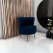 Poltrona Decorativa Pes Palito Savana Veludo Light Azul Milani Store