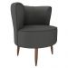 Poltrona Decorativa Pes Palito Savana Veludo Light Cinza Milani Store
