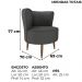 Poltrona Decorativa Pes Palito Savana Veludo Light Cinza Milani Store