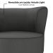 Poltrona Decorativa Pes Palito Savana Veludo Light Cinza Milani Store