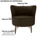 Poltrona Decorativa Pes Palito Savana Veludo Light Marrom Milani Store