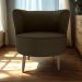 Poltrona Decorativa Pes Palito Savana Veludo Light Marrom Milani Store