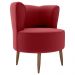 Poltrona Decorativa Pes Palito Savana Veludo Vermelho Milani Store