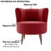 Poltrona Decorativa Pes Palito Savana Veludo Vermelho Milani Store