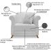 Poltrona Decorativa Retro Polo Com Almofada Linho Grigio Ezz