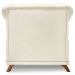 Poltrona Decorativa Retro Polo Com Almofada Linho Natural Ezz