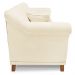 Poltrona Decorativa Retro Polo Com Almofada Linho Natural Ezz