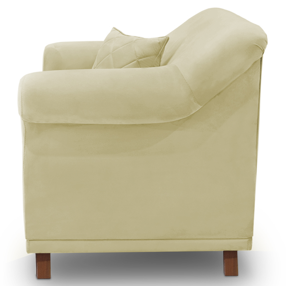 Poltrona Decorativa Retro Polo Com Almofada Suede 1100 Ezz