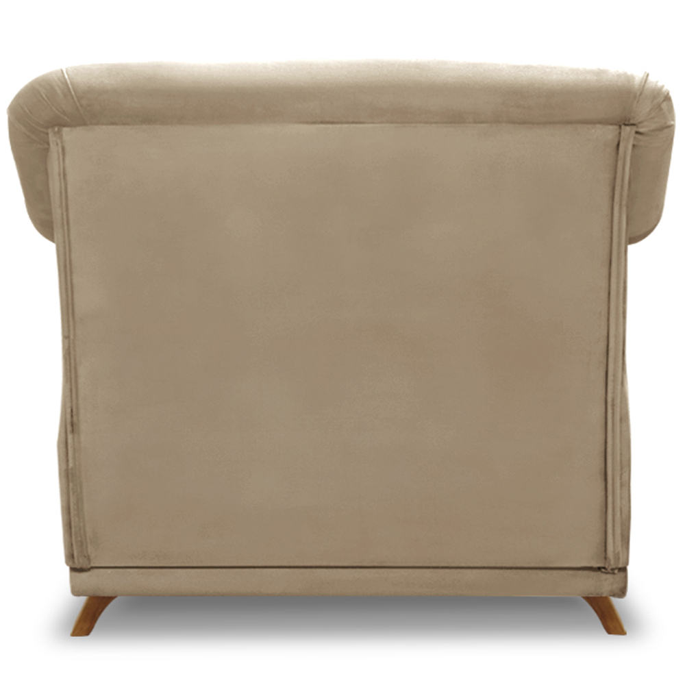 Poltrona Decorativa Retro Polo Com Almofada Suede 1101 Ezz