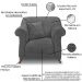 Poltrona Decorativa Retro Polo Com Almofada Suede 1104 Ezz