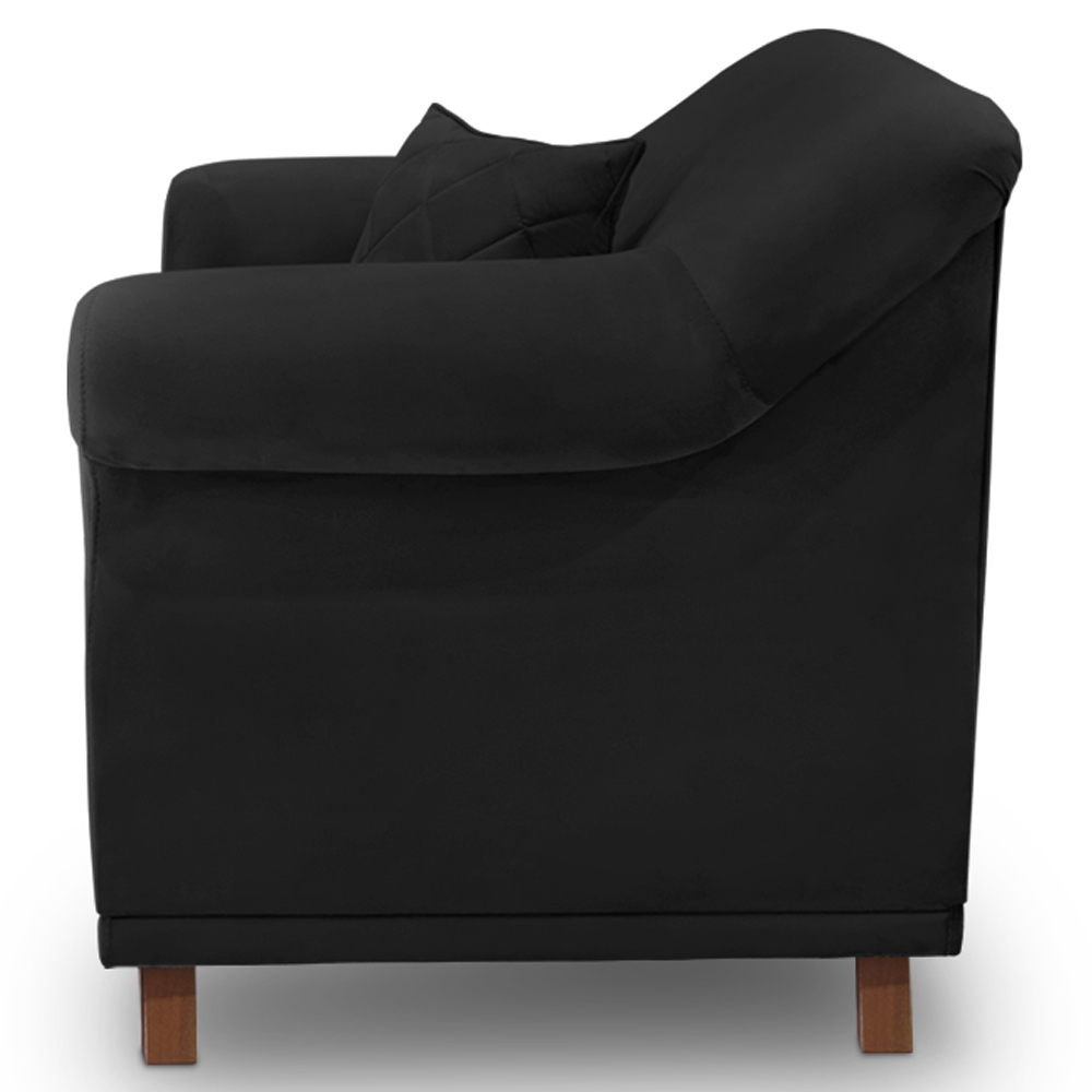 Poltrona Decorativa Retro Polo Com Almofada Suede 1105 Ezz