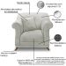 Poltrona Decorativa Retro Polo Com Almofada Veludo 2223 Ezz