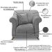 Poltrona Decorativa Retro Polo Com Almofada Veludo 2938 Ezz