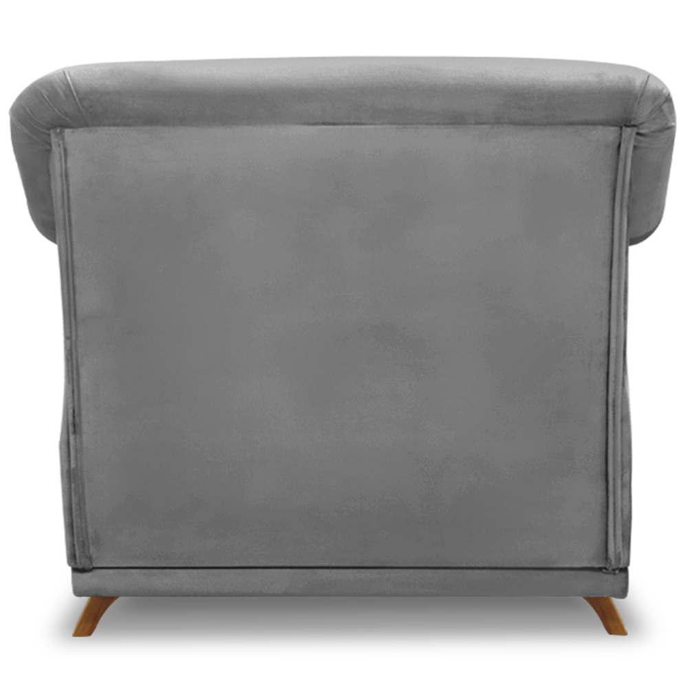 Poltrona Decorativa Retro Polo Com Almofada Veludo 2938 Ezz