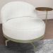 Poltrona Giratoria Glamour 704 Organica Linho Boucle 3300 Ezz