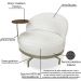 Poltrona Giratoria Glamour 704 Organica Linho Boucle 3300 Ezz
