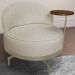 Poltrona Giratoria Glamour 704 Organica Linho Boucle 3301 Ezz