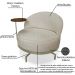 Poltrona Giratoria Glamour 704 Organica Linho Boucle 3301 Ezz