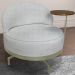 Poltrona Giratoria Glamour 704 Organica Linho Boucle 3302 Ezz