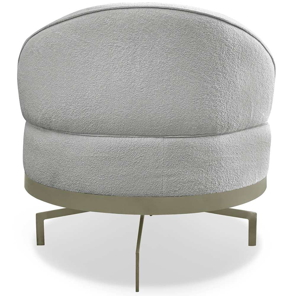 Poltrona Giratoria Glamour 704 Organica Linho Boucle 3302 Ezz