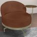 Poltrona Giratoria Glamour 704 Organica Linho Boucle 3303 Ezz