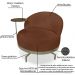 Poltrona Giratoria Glamour 704 Organica Linho Boucle 3303 Ezz