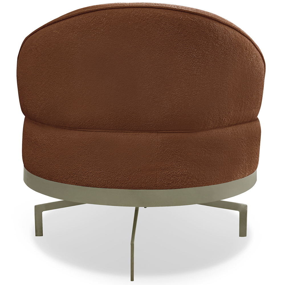 Poltrona Giratoria Glamour 704 Organica Linho Boucle 3303 Ezz