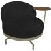 Poltrona Giratoria Glamour 704 Organica Linho Boucle 3304 Ezz