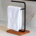 Porta Toalha Lovell Bancada Lavabo Base Madeira Peroba Preto DHom