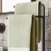 Porta Toalha Toalheiro Duplo Lovell Bancada Lavabo Preto DHom