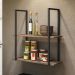 Prateleira Estilo Industrial Aurum Demolicao Preto DHom