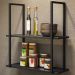 Prateleira Estilo Industrial Aurum Preto DHom