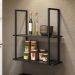 Prateleira Estilo Industrial Aurum Preto DHom