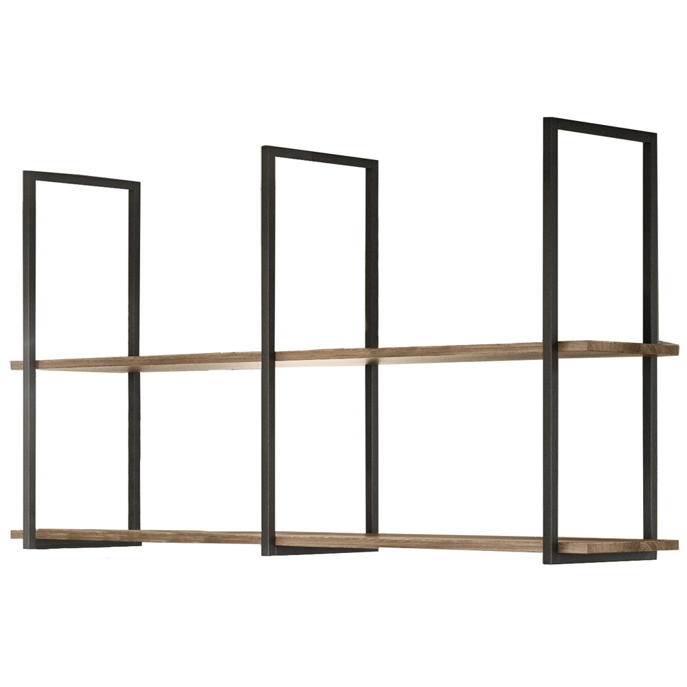 Prateleira Teto e Parede Estilo Industrial Aurum Demol Preto DHom