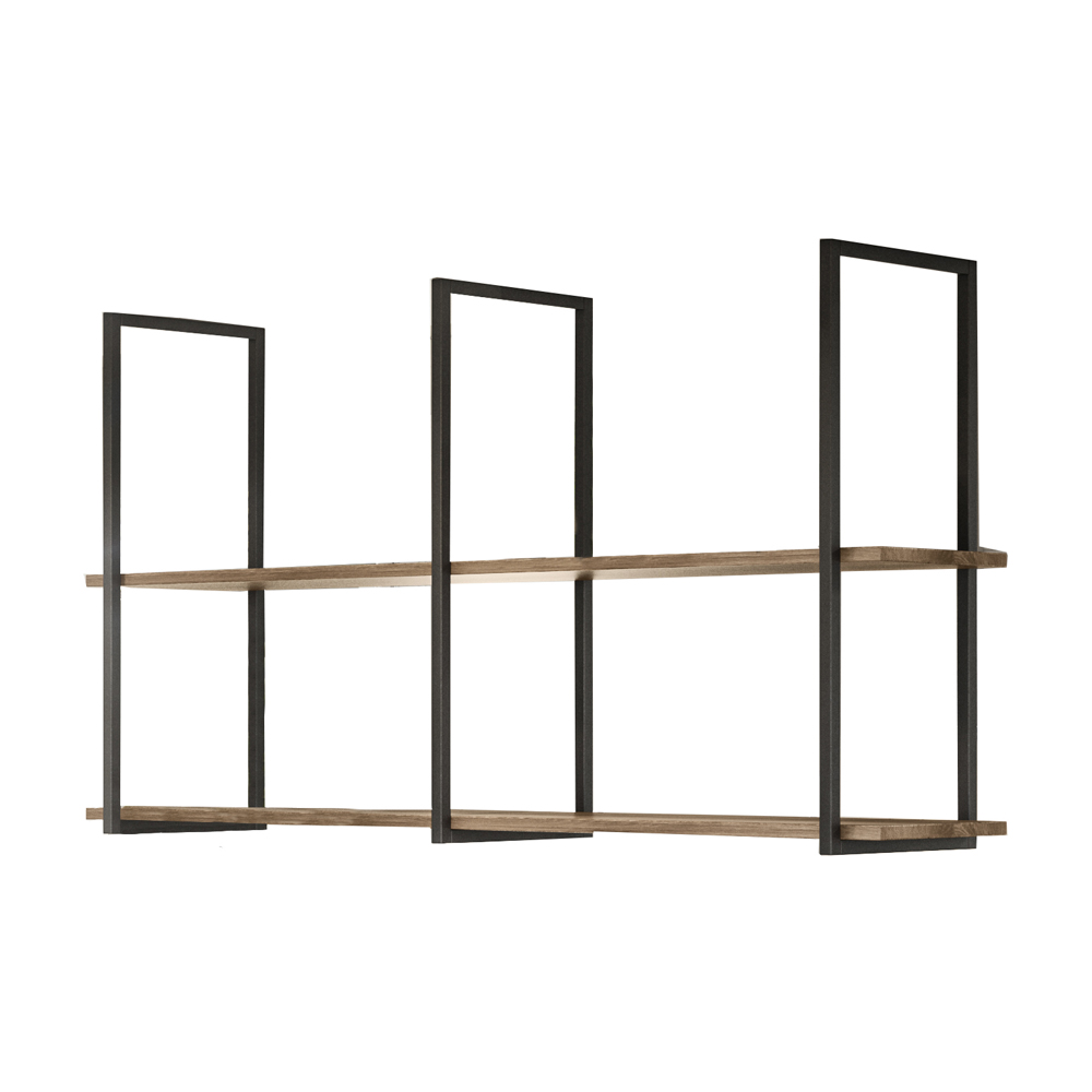 Prateleira Teto e Parede Estilo Industrial Aurum Demol Preto DHom