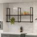 Prateleira Teto e Parede Estilo Industrial Aurum Preto DHom