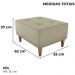 Puff Decorativa Para Sala Piva 62x52 cm Veludo Light Bege Milani Store