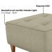 Puff Decorativa Para Sala Piva 62x52 cm Veludo Light Bege Milani Store