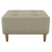 Puff Decorativa Para Sala Piva 62x52 cm Veludo Light Bege Milani Store