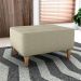 Puff Decorativa Para Sala Piva 62x52 cm Veludo Light Bege Milani Store