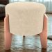 Puff Decorativo Para Sala Luxo 44x44 cm Boucle F492 Natural Milani Store