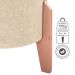 Puff Decorativo Para Sala Luxo 44x44 cm Boucle F492 Natural Milani Store