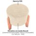 Puff Decorativo Para Sala Luxo 44x44 cm Boucle F492 Natural Milani Store