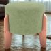 Puff Decorativo Para Sala Luxo 44x44 cm Boucle F494 Oliva Milani Store