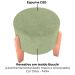 Puff Decorativo Para Sala Luxo 44x44 cm Boucle F494 Oliva Milani Store