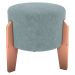 Puff Decorativo Para Sala Luxo 44x44 cm Boucle F495 Azul Milani Store